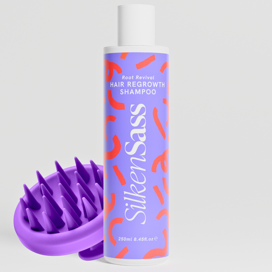 Silken Sass Root Revival Regrowth Shampoo & Silicone Scrubber (Worth £29)