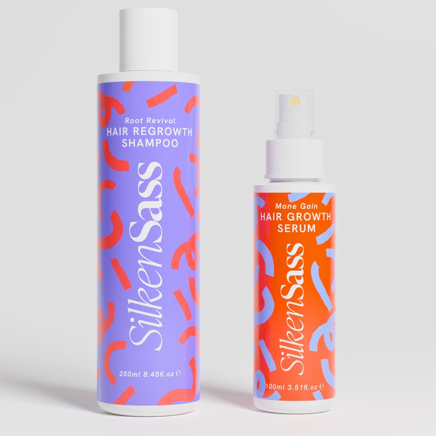 SILKEN SASS ROOT REVIVAL & MANE GAIN GRO SHAMPOO & SPRAY SERUM (Worth £48)